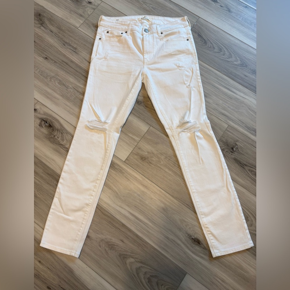 Men’s Pac Sun Cream Distressed Jeans